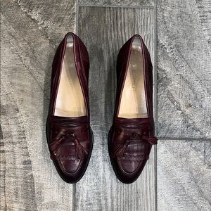 Caporicci Italian leather Burgundy slipon tassels Loafers